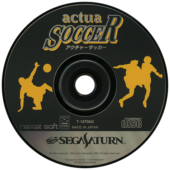 Actua Soccer box art for Sega Saturn